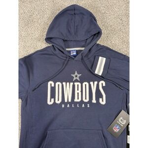 NWT Men's NFL Ultra Game Dallas Cowboys Navy Blue/White Hoodie Size MEDIUM